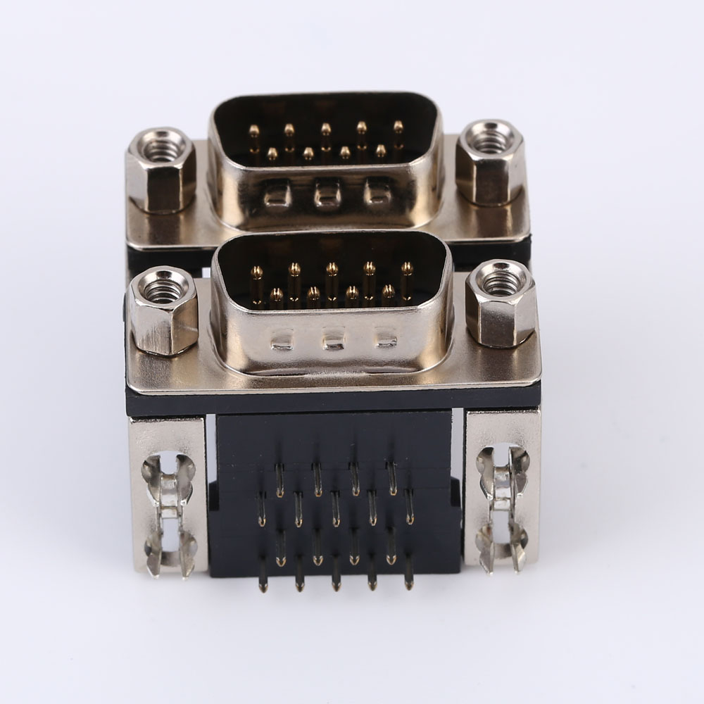 Double D-SUB 9 Pin Connector