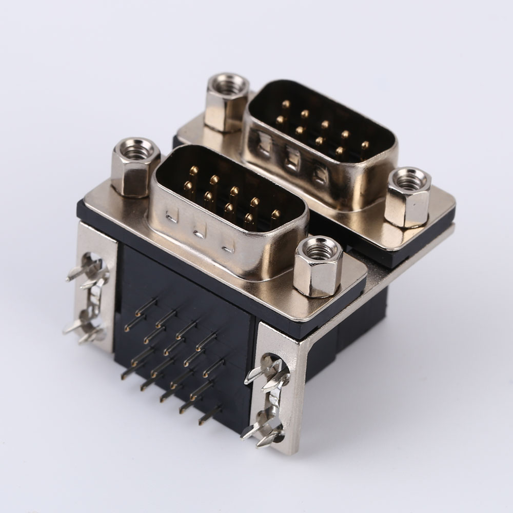 Double D-SUB 9 Pin Connector